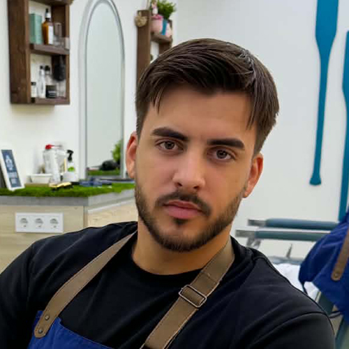 Simon, férfi fodrász, borbély.
